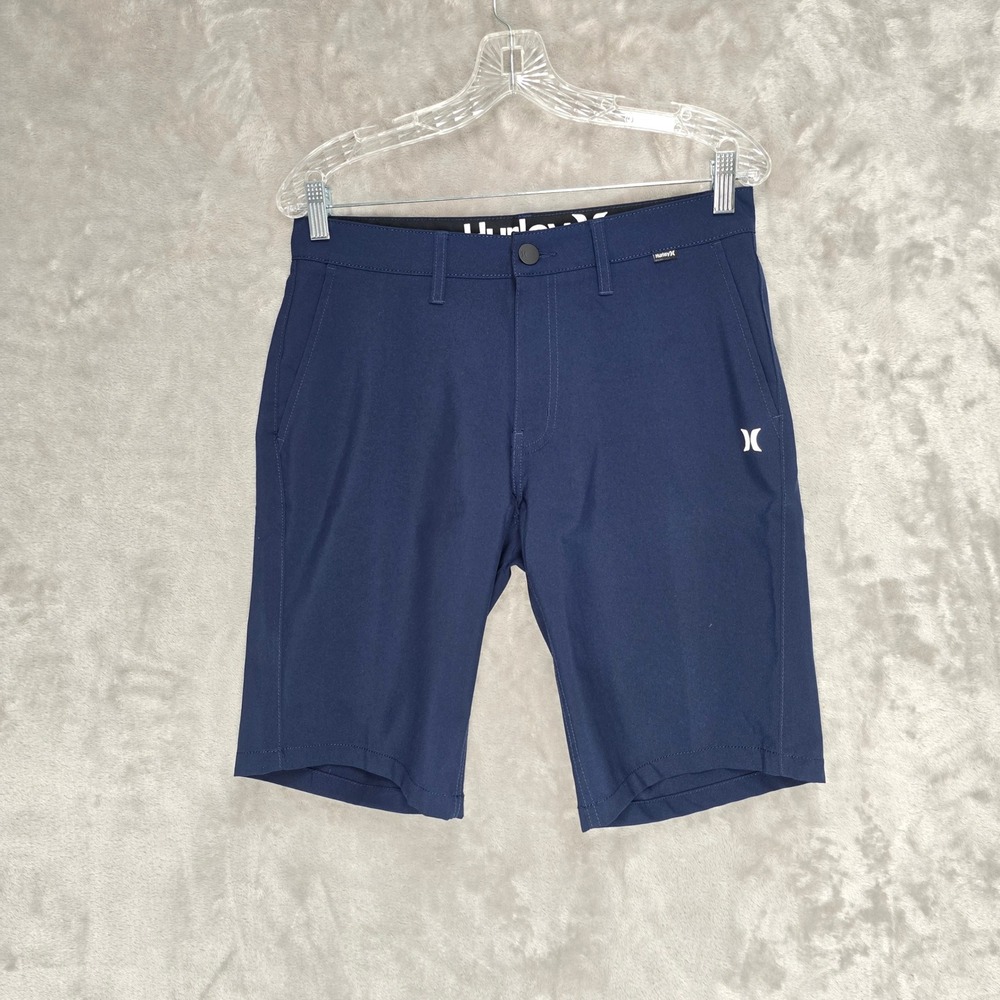 Hurley Mens Navy Blue Performance Chino Shorts‎ Sz 30 Surf Skate Gorpcore Beach
